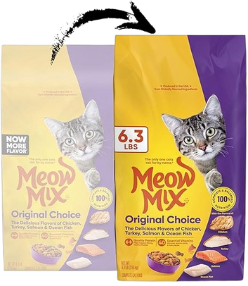 Meow Mix Original Choice Dry Cat Food, 6.3 Pound Bag