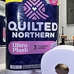 Quilted Northern Ultra Plush Toilet Paper, 6 Mega Rolls = 24 Regular Rolls, 3X Thicker*, 3 Ply Soft Toilet Tissue