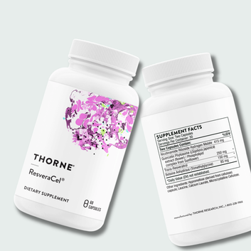 THORNE - ResveraCel - Nicotinamide Riboside with Quercetin Phytosome & Resveratrol - Support Healthy Aging, Methylation, Cellular Energy Production & Metabolism* - 30 Servings
