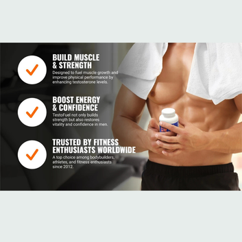 TestoFuel – #1 Natural Testosterone Booster for Men – Build Muscle, Strength & Energy 120 Capsules  3000 MG Dose